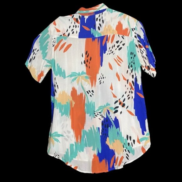 Fisher Crssd 2019 EDM DJ Merch Button Up Short Sleeve Printed Shirt Size XL - Picture 2 of 5